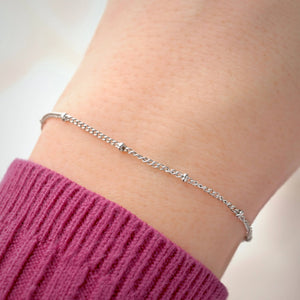 Layered Satellite Bracelet - Gold Beaded Chain Bracelet
