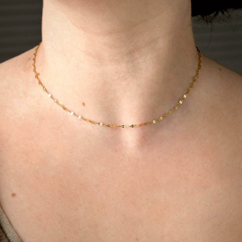 Mirror Chain Necklace - Tarnish-free Gold Chain