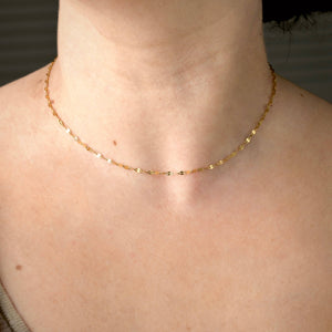 Mirror Chain Necklace - Tarnish-free Gold Chain