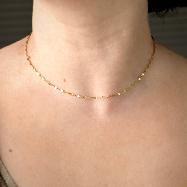 Mirror Chain Necklace - Tarnish-free Gold Chain