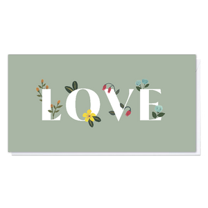 Love Typography Money Card