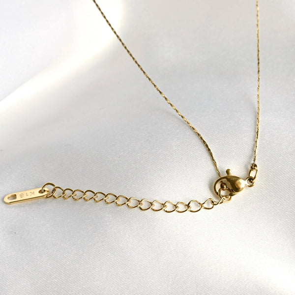 Gold Solitaire Necklace - Tarnish-free Diamond Pendant