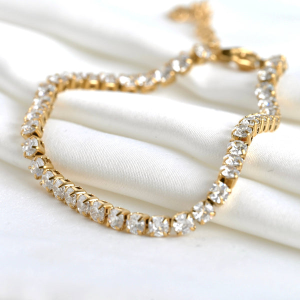 Tennis Chain Bracelet - Tarnish-free CZ Diamond Bracelet