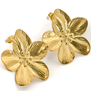 Oversized Flower Earrings - Large Flower Statement Earrings
