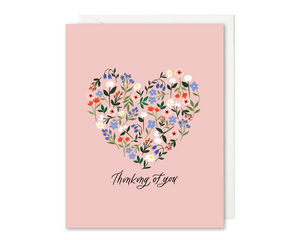 Thinking Of You Heart Card