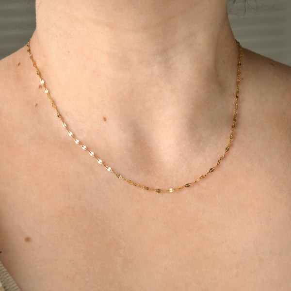 Mirror Chain Necklace - Tarnish-free Gold Chain