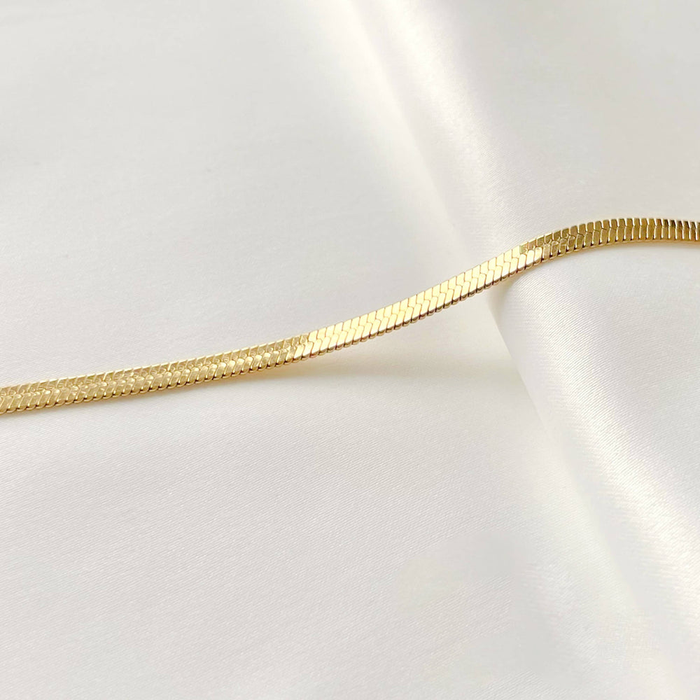 Herringbone Necklace - Tarnish-free Snake Chain Necklace