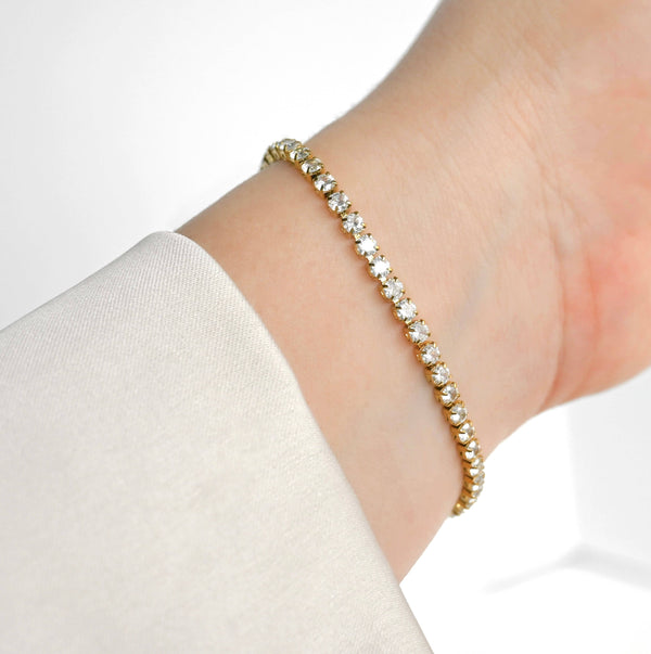 Tennis Chain Bracelet - Tarnish-free CZ Diamond Bracelet