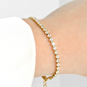 Tennis Chain Bracelet - Tarnish-free CZ Diamond Bracelet
