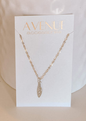 Feather Pendant Necklace