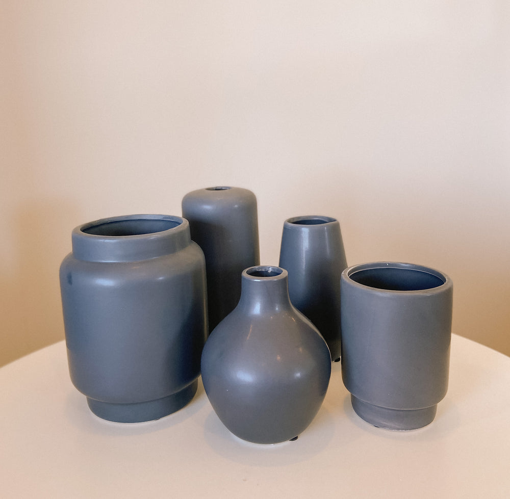 Modern Charcoal Vase