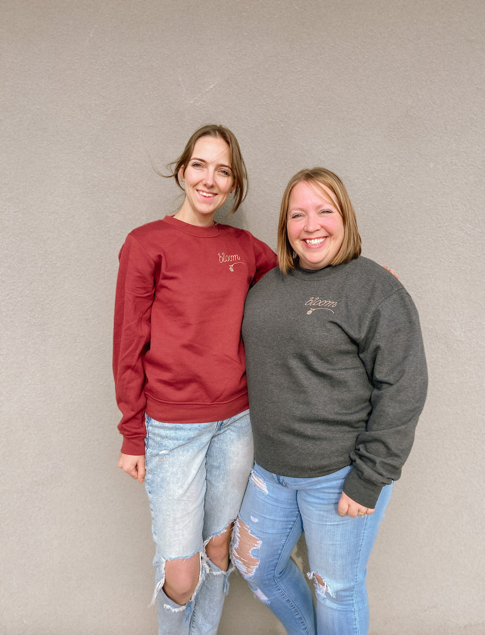 Crew Neck with Beige Logo