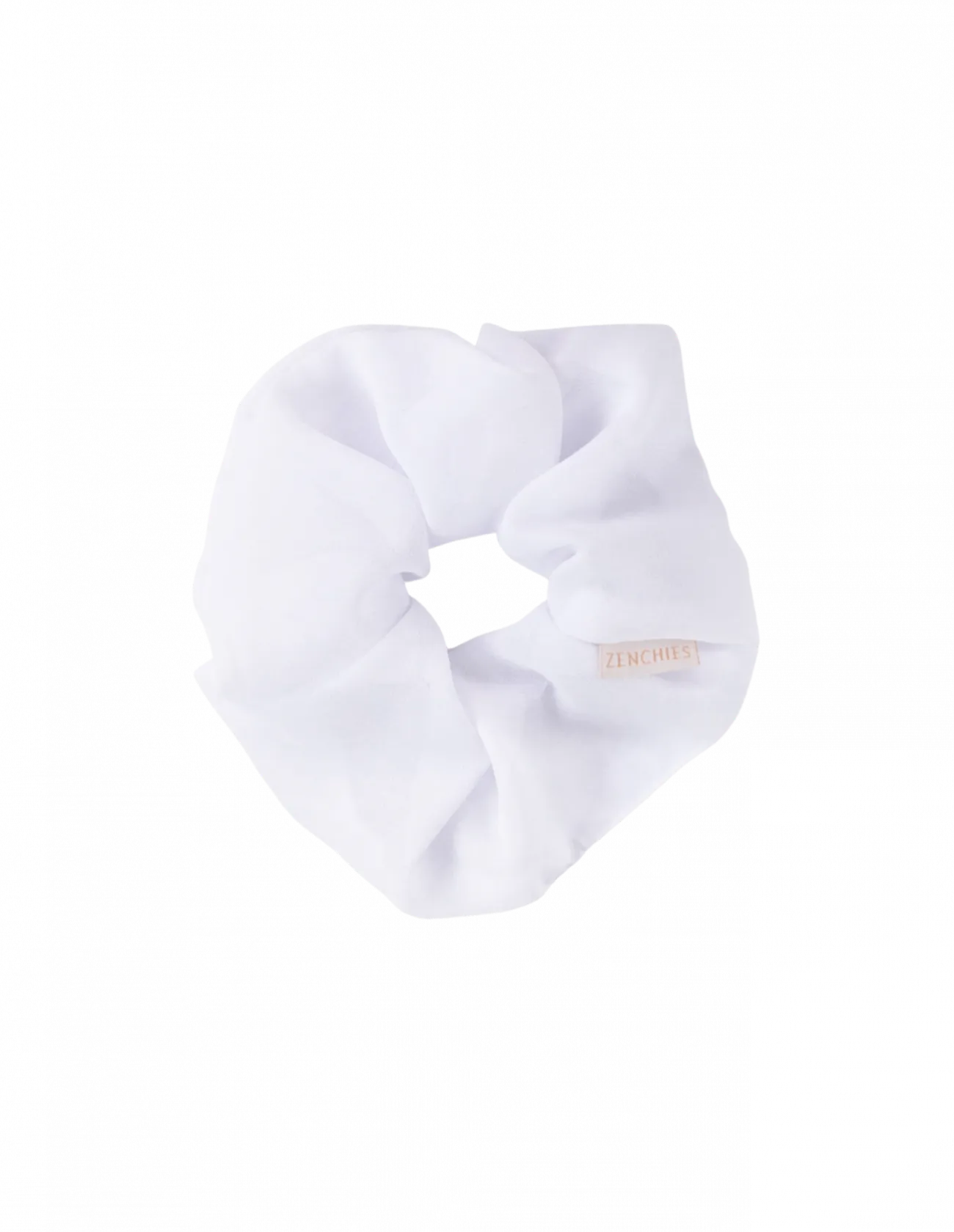 Zenchies White Chiffon Classic Scrunchie