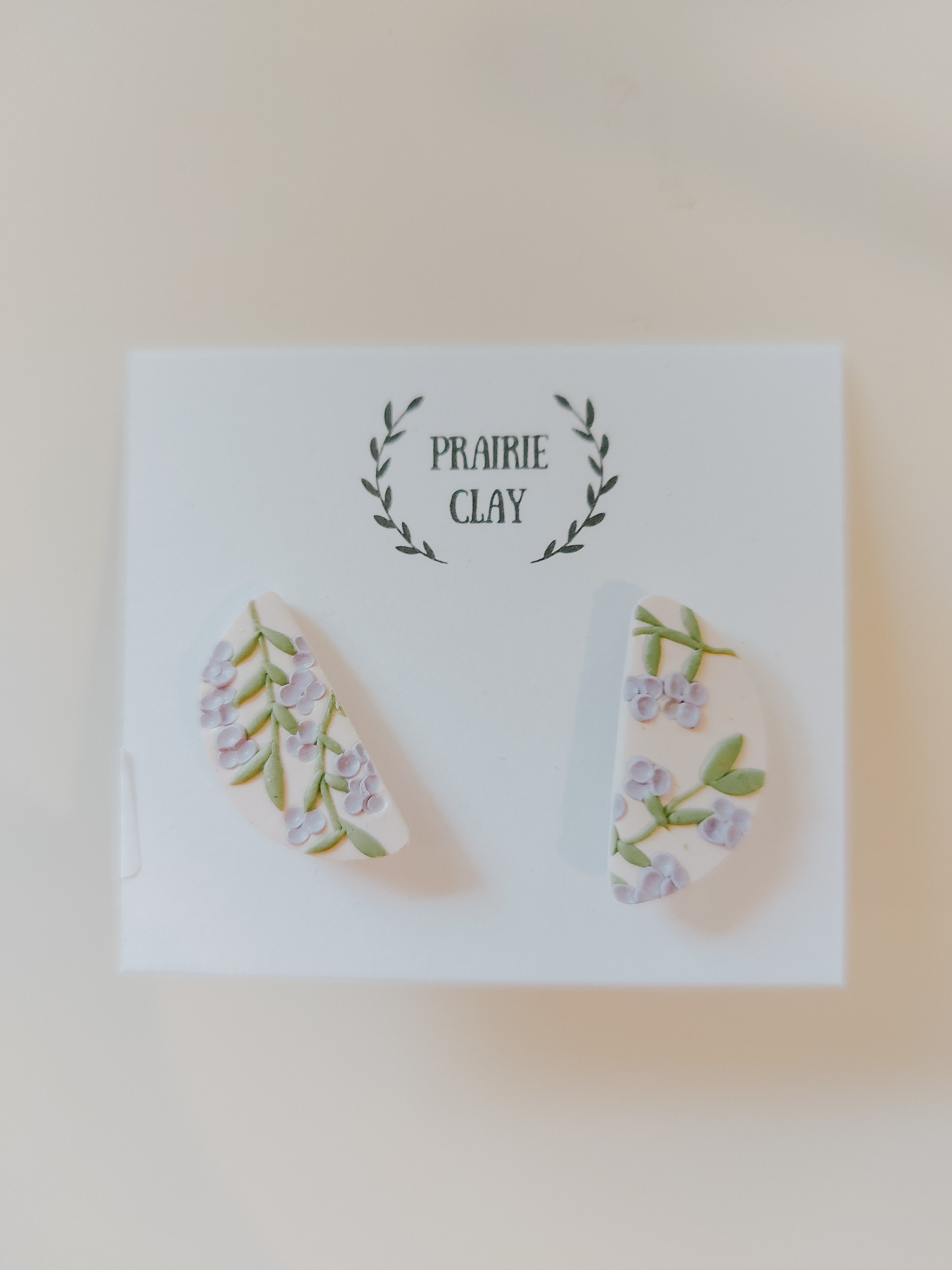 Prairie Clay Floral Earrings