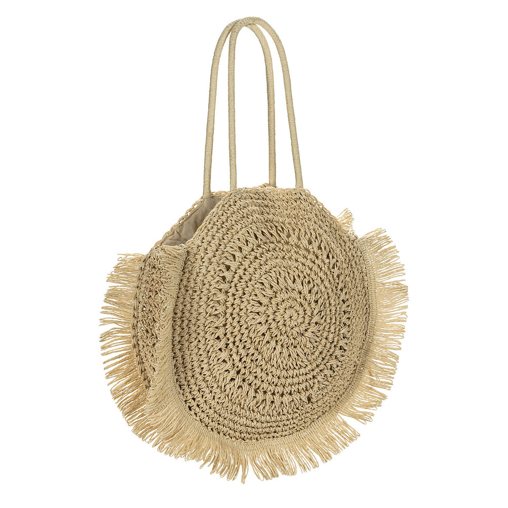 Round Crochet Tote Bag