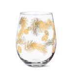 Gold Pinecone Stemless