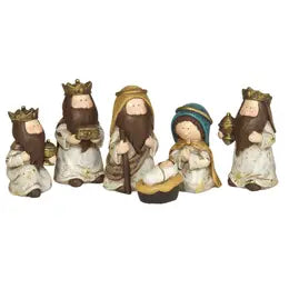 6 PIECE NATIVITY 3"H