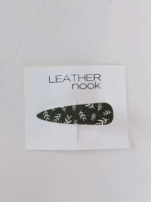 Leather Nook Alligator Hair Clips