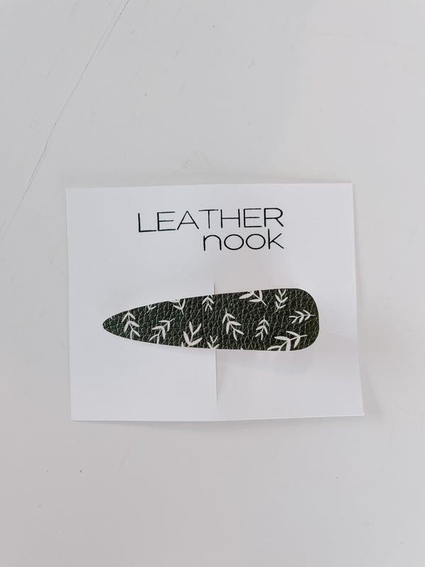 Leather Nook Alligator Hair Clips