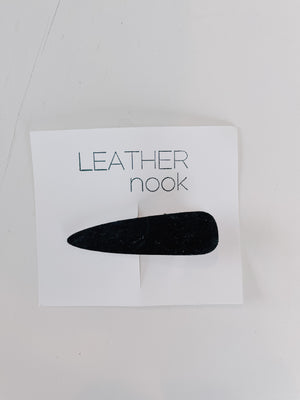 Leather Nook Alligator Hair Clips