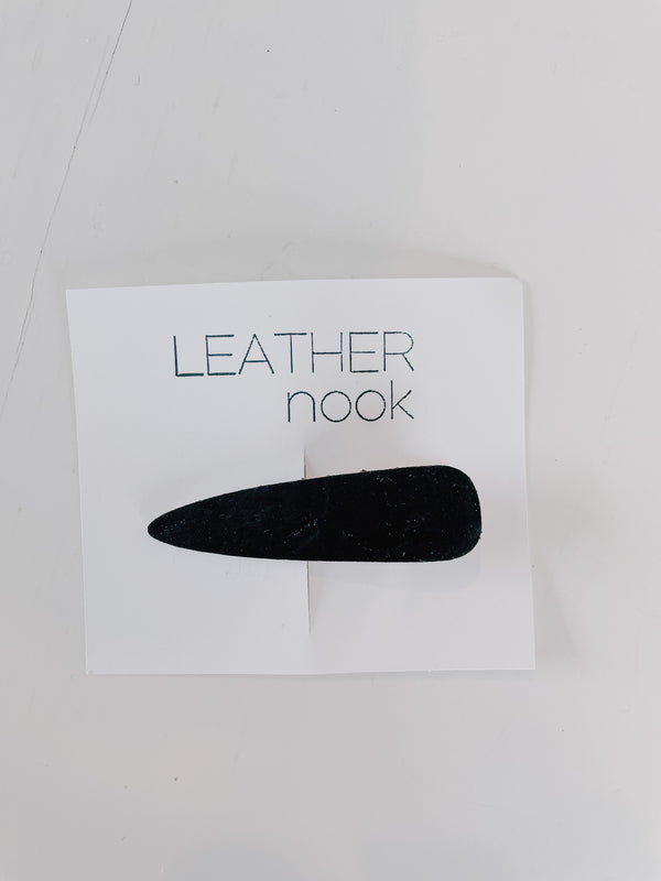 Leather Nook Alligator Hair Clips