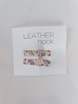Leather Nook Alligator Hair Clips