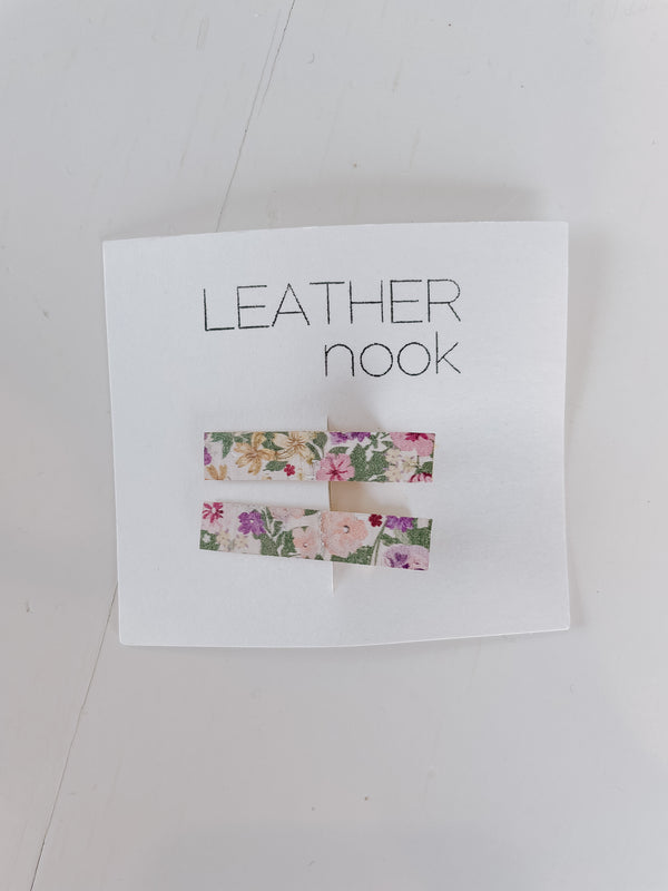 Leather Nook Alligator Hair Clips