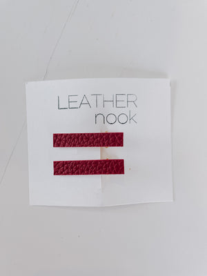 Leather Nook Alligator Hair Clips