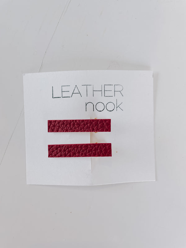 Leather Nook Alligator Hair Clips
