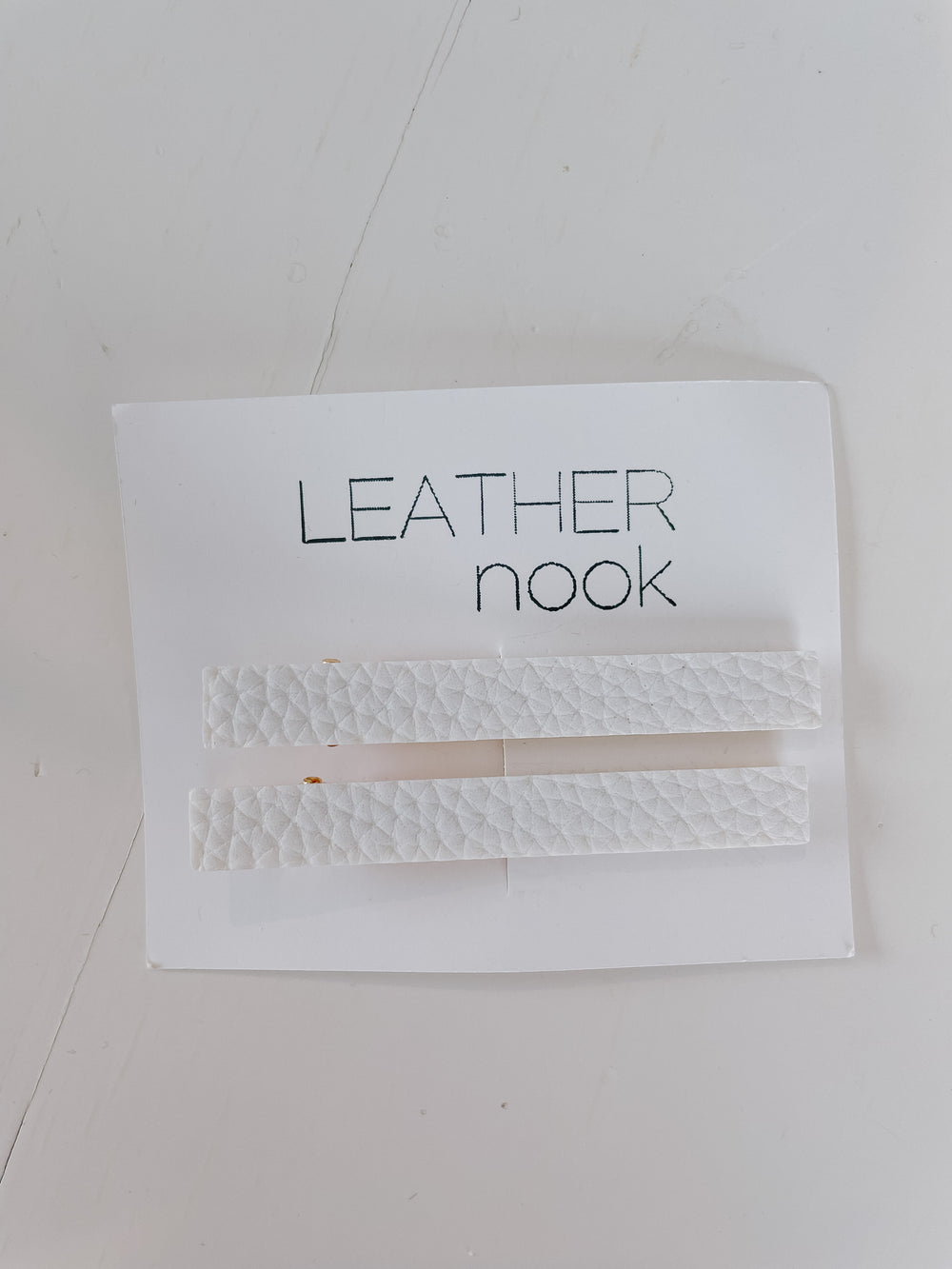 Leather Nook Alligator Hair Clips
