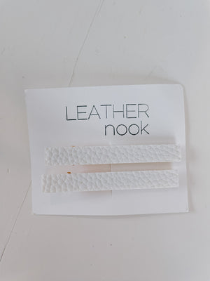 Leather Nook Alligator Hair Clips