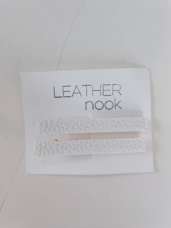 Leather Nook Alligator Hair Clips