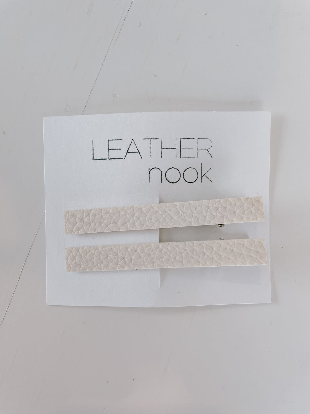 Leather Nook Alligator Hair Clips