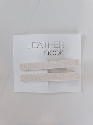 Leather Nook Alligator Hair Clips