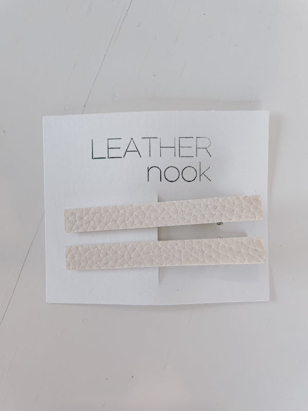 Leather Nook Alligator Hair Clips