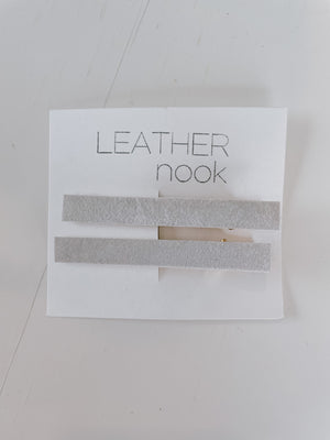Leather Nook Alligator Hair Clips