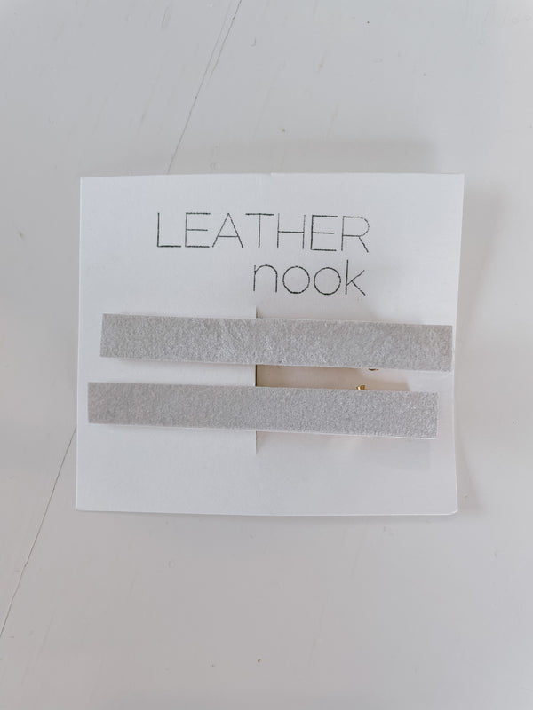 Leather Nook Alligator Hair Clips
