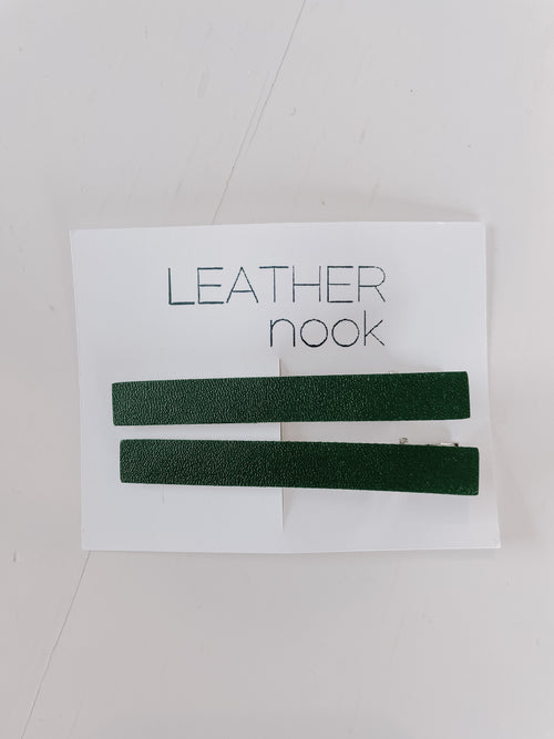 Leather Nook Alligator Hair Clips