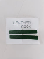 Leather Nook Alligator Hair Clips