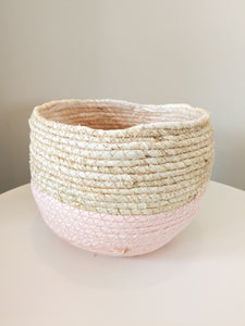Pink Basket Planter