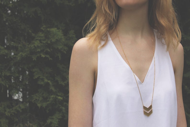 Vintage Acorn Gold Statement Necklaces 30-32"