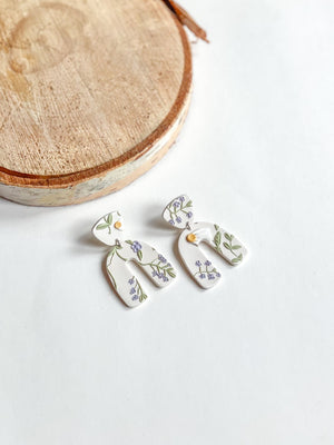 Prairie Clay Floral Earrings