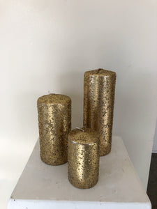 Gold Glitter Candles