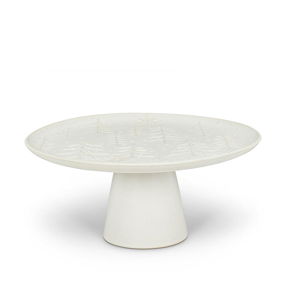 Winter Tree Pedestal Plate