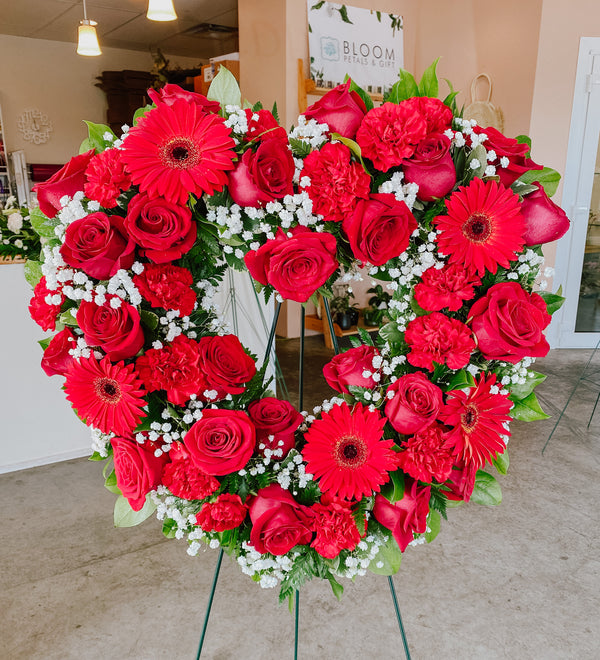 Wreath Sample Funeral Heart Wreath Samples