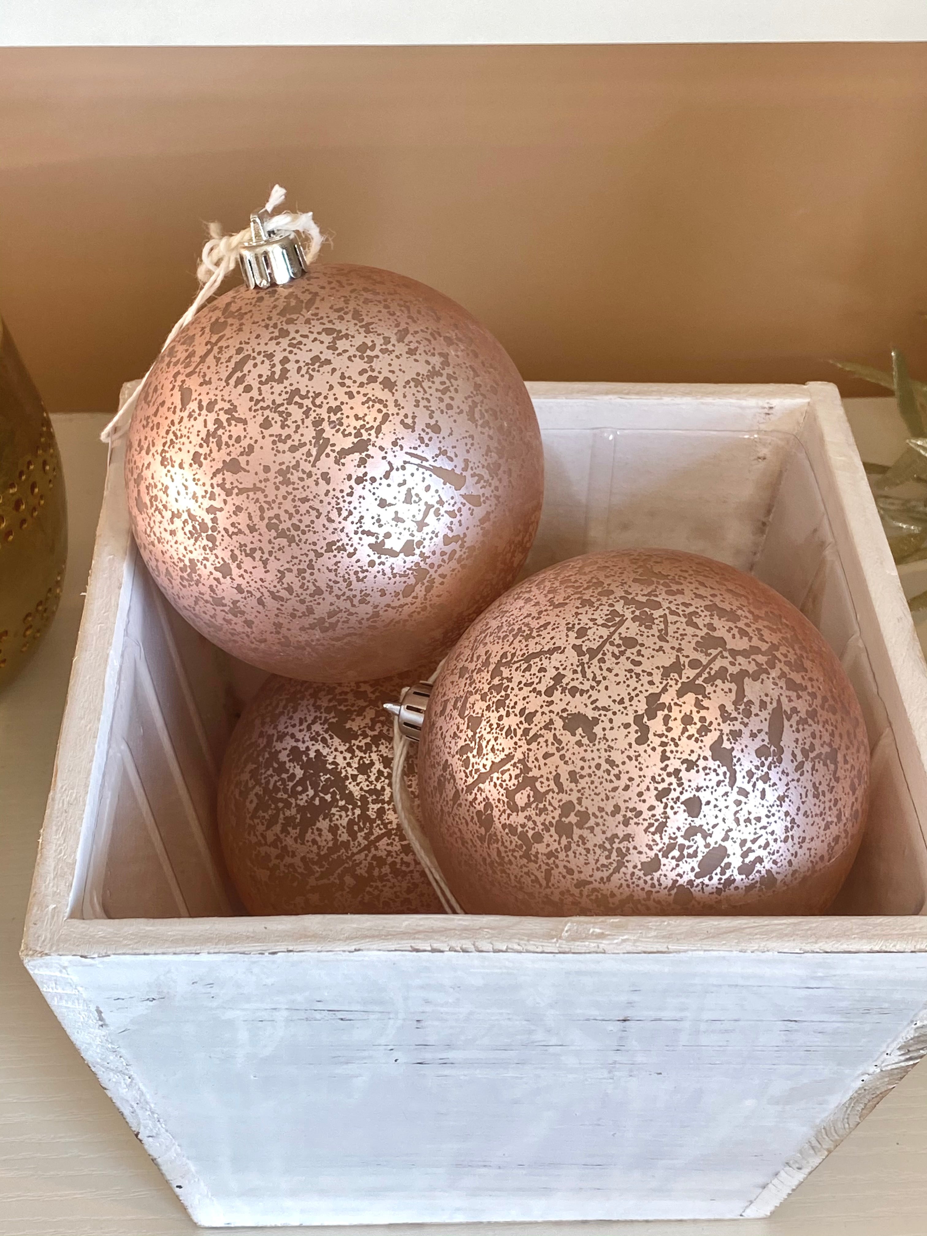 Blush Mercury Finish Glass Ball Ornament