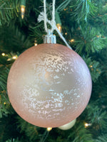 Blush Mercury Finish Glass Ball Ornament