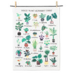 Plant Alphabet Tea Towel/canvas